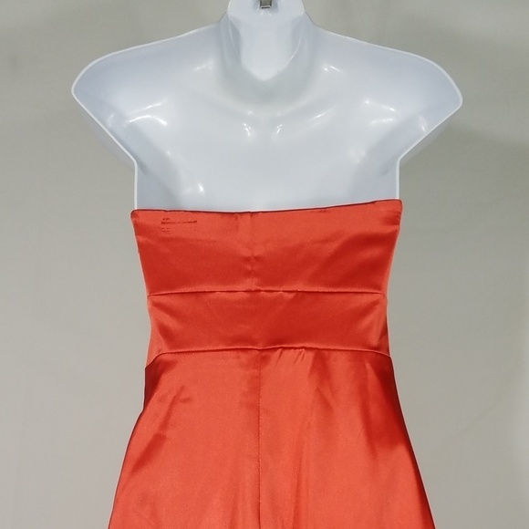 NWT tomato red short prom evening dress juniors 5 - Picture 6 of 8